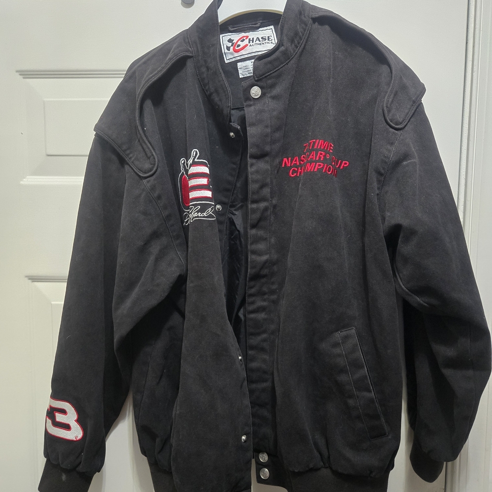 Chase Authentics Black Varsity Jacket with Red Accents